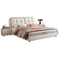 上林春天床皮艺床实木床双人床主卧大床1.8米*2米大床简约软包靠背床#1031 单床 1.8米框架款【静音床板】