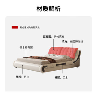  DUDU MEIJIA/杜杜美家 现代简约 真皮双人床
