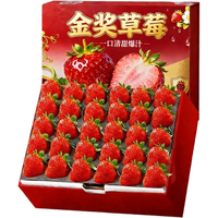 三萌果蔬金奖·红颜99草莓【JD顺丰-多地次日达】大凉山草莓水果年货礼品盒 【金奖级-黄金甜度】丨单果20-25g 3斤独享装【80%人选-超划算】净重2.5斤