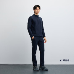 Rapido 25年秋冬男运动加绒抗静电立领夹克外套CN5976G06 藏青色 2XL 185/100A