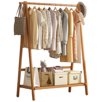 苡茉衣帽架衣架落地立式挂衣架卧室晾衣架简约置物架子原色100