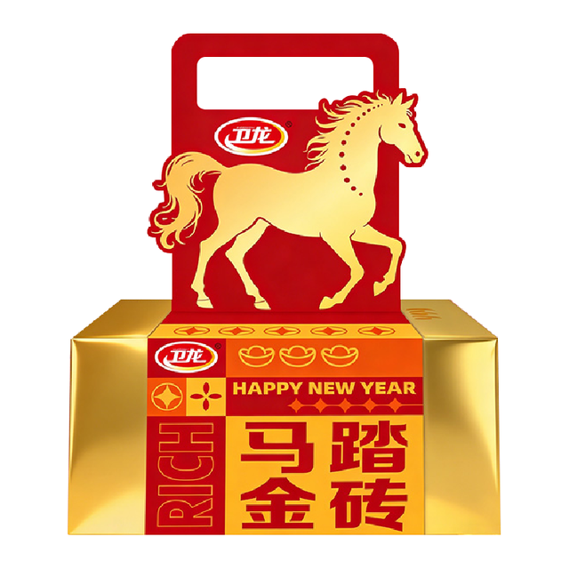 卫龙 零食大礼包 魔芋爽  马踏金砖礼盒|约63包|745g