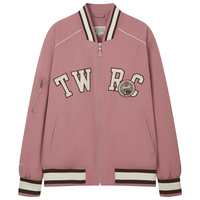 Teenie Weenie小熊宽松休闲棒球服学院风韩版长袖外套女装秋冬 粉色 170/L