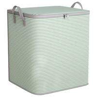 友纳衣服收纳箱家用大容量袋子超大衣柜装棉被整理防尘搬家打包 田园绿 【特大号】50*50*70