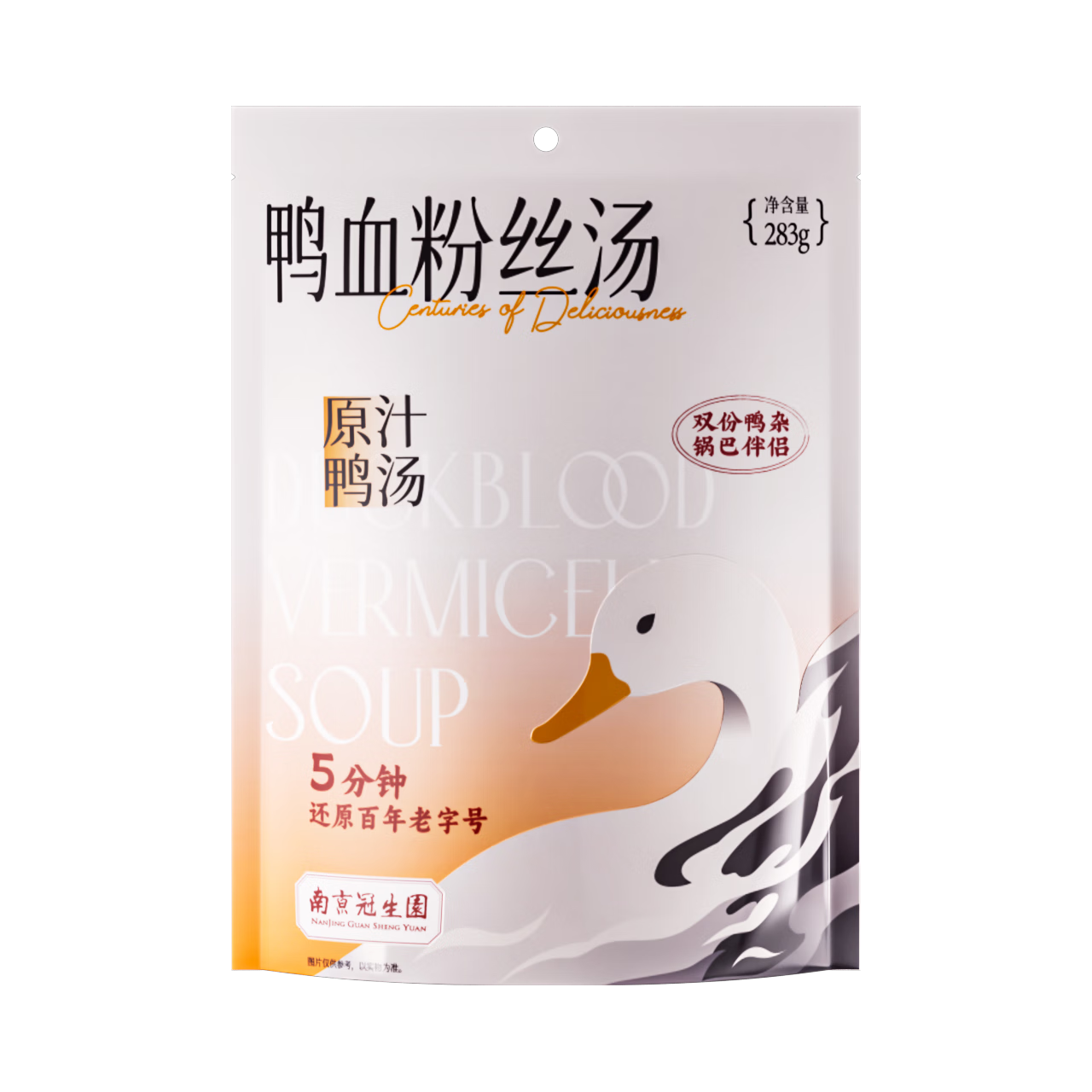  南京冠生园 双份鸭杂升级加量 鸭血粉丝汤  【双鸭杂加量不加价】原味312.6g*4袋 袋装