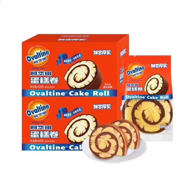 年货大集、今日必买：阿华田 蛋糕卷 经典阿华田口味 400g/礼盒装