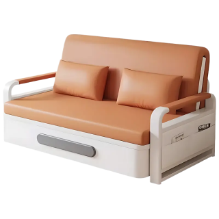 雷扬 折叠沙发床一体两用2025小户型布艺伸缩床 7cm海绵