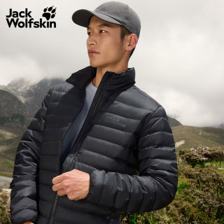 Jack Wolfskin jackWolfskin狼爪25秋冬PILVI男款户外700蓬立领户外保暖羽绒服外套A65699 黑色/6000 L 充绒量：110g