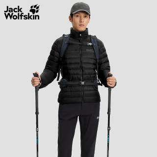 Jack Wolfskin jackWolfskin狼爪25秋冬PILVI男款户外700蓬立领户外保暖羽绒服外套A65699 黑