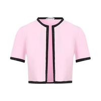 alexanderwang/亚历山大·王 拼色 女士短袖开衫