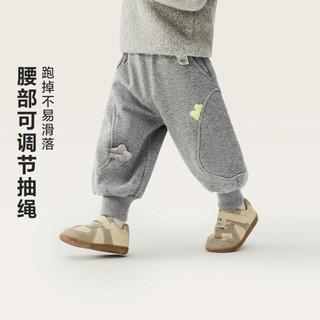 迷你巴拉 MINI BALA  【内里加绒】男女童宝宝一体绒无感腰头仿牛仔灯笼泡泡裤冬