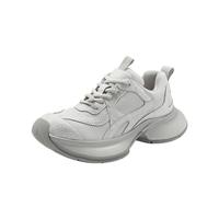 森达老爹鞋女鞋2025春季亮钻运动风厚底拼接休闲鞋ZCC62AM5 灰色 40