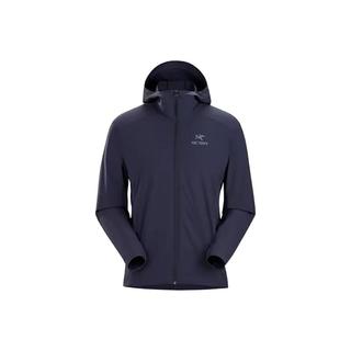 始祖鸟（ARC'TERYX）男款软壳衣GAMMA SL HOODY刺绣鸟标连帽单层冲锋衣防风透气 BLACK黑色 M