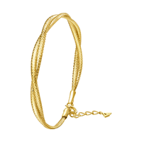 YIN隐 Essentials空气织软手镯双层18K金手链高级轻盈弹力手链 双层织软手镯 15+2cm