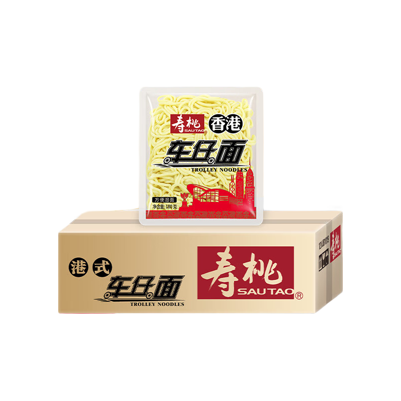  SAU TAO/寿桃牌 非油炸 车仔面  12包车仔面不带酱 箱装