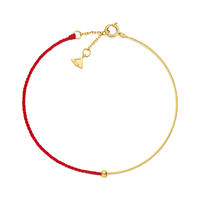 YIN隐「易」一丝金线红绳手链18K金手链极简百搭叠戴蛇骨链 一丝金线红绳手链