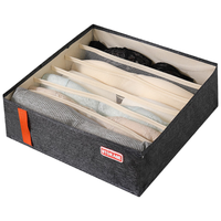 登比 内衣内裤袜子收纳盒家用布艺贴身衣物抽屉式收纳盒分格整理盒