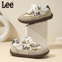  Lee/李 户外鞋 儿童运动鞋 魔术贴 橡胶底  30 【脚长185mm】 米白杏