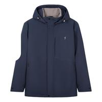 才子(TRIES)石墨烯蓄热保暖棉服男可拆卸连帽防风外套冬季商务休闲棉衣 深蓝色 L (175/92A) L (170/88A)