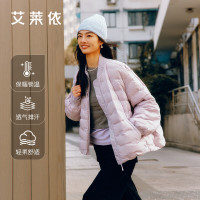 年货大集：艾莱依 【叠穿外穿】90%绒棒球领马卡龙色系轻薄羽绒服 多色可选 6025707026