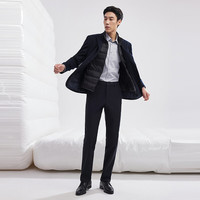 雅戈尔(YOUNGOR)西服男士羊毛混纺面料羽绒内胆西服品质优先男士单西2025新品 藏青VXXX215149FLA 180A 180/100A (推荐80-85公斤)