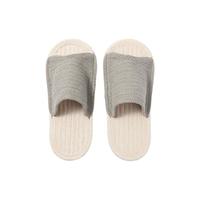 無印良品 MUJI（無印良品 ）男女通用 室内拖鞋 前开 男鞋女鞋 25年春季 JKAG2A5S 原色×灰色 24 cm/38码(2.0)/M