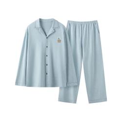 猫人 肖战同款猫人花木染家居服超柔软贴身睡觉穿冬季纯棉男女睡衣