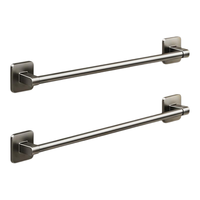 移动端、京东百亿补贴：百悍 毛巾架免打孔卫生间毛巾挂架卫浴置物架浴室墙上置物架浴巾架