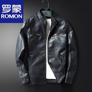  ROMON/罗蒙 头层牛皮 男士皮衣
