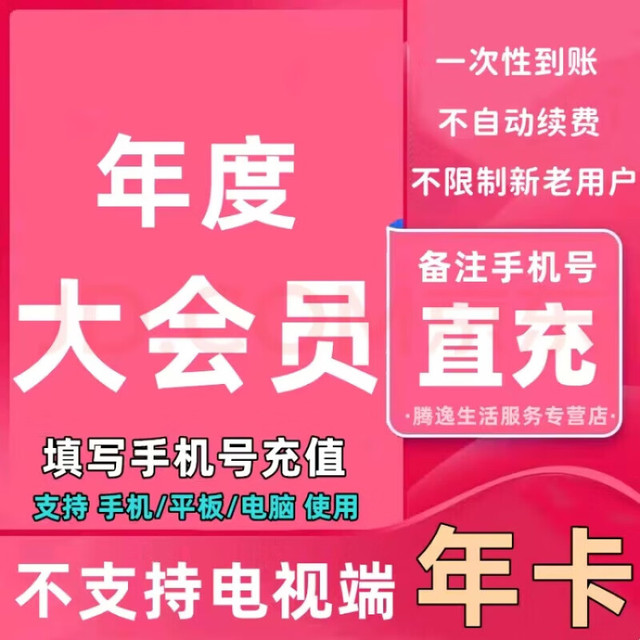 bilibili 会员12个月 bilibili会员B站大VIP会员1年卡
