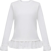  EP YAYING/雅莹 100%棉 女士长袖T恤 白色 L