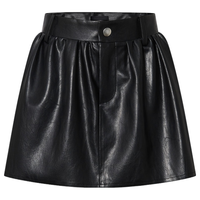 MO&Co. 半身裙2026春PU皮短裙辣妹皮裙短款附裤防走光MBF1SKTT13 黑色 S