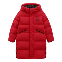 波司登（BOSIDENG）儿童羽绒服90绒男女童连帽保暖5A抗菌长款冬季加厚外套T00143403E 明亮蓝5343【90绒 不钻绒】 160 /80 体重约72-90斤 160/80