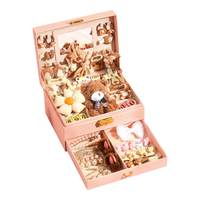 赟娅儿童玩具女孩发饰礼盒中国风7-14岁发夹玩具公主 奶咖系发饰礼盒豪华款135件套 5-8-12-13岁三六十岁美女孩发饰礼盒