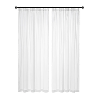 米华窗纱纱帘透光不透人幻影纱窗帘遮阳法式白色窗帘卧室客厅阳台飘窗 镜面-鱼骨纱【挂钩款】 【宽1.8x1.5高】1片 (当天-赠挂钩赠吊环)