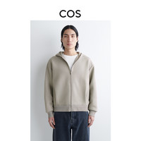 COS 男装 休闲版型拉链连帽衫卫衣灰色2026春季新品1317967001