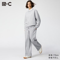 优衣库 常规款合作款/女装男装运动直筒裤/卫裤 483285 03 灰色 M