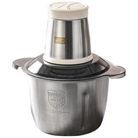 利仁 纯铜电机绞肉机 不锈钢杯绞馅机家用料理机辅食机绞菜约3L多功能一