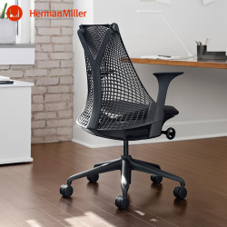 赫曼米勒 HERMAN MILLER）Sayl全黑色升降扶手无腰托 人体工学椅电脑椅办公椅 质保12年