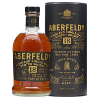艾柏迪(Aberfeldy)洋酒 艾伯迪威士忌 单一麦芽威士忌 英国洋酒 18年 罗蒂丘法国红酒桶