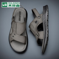 木林森 男士时尚休闲透气软底户外两穿耐磨沙滩凉鞋