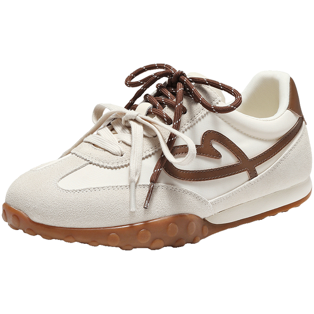 百丽 双鞋带德训鞋女26春运动休闲鞋JD026AM6 燕麦白