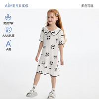 爱慕儿童(AIMER KIDS)春夏女孩奶皮抗菌短袖睡裙/背心裙大耳狗/酷洛米卡通IP联名款 盼你来顽 170 (100-120斤)