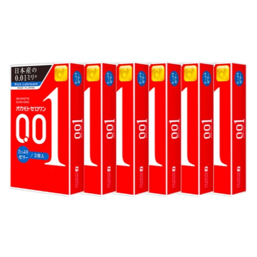 值选：冈本 001超薄标准双倍润滑 安全套 3片*6盒 共18只