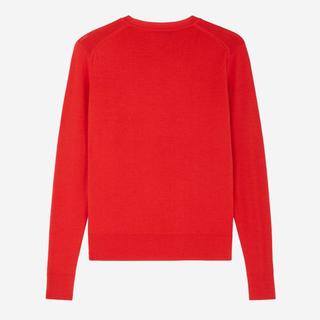 MAISON KITSUNE 【本命年】小狐狸秋季轻薄男女同款本命红色100%羊毛针织衫