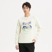 MAISON KITSUNE 小狐狸秋季男款简约大狐狸头刺绣休闲圆领长袖卫衣