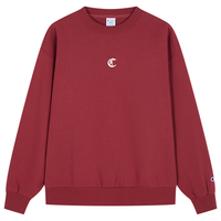Champion 【新年红色】秋冬男女加绒圆领套头卫衣保暖多色休闲刺绣logo