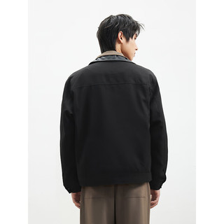GXG 黑色翻领夹克 175/L