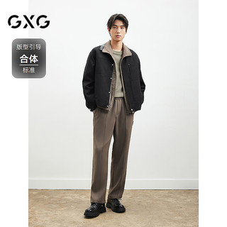 GXG 黑色翻领夹克 175/L