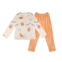 香蜜闺秀(GOSO)GOSO睡衣女秋冬舒适柔软女士家居服套装 25433001橙色 M 160